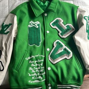 Louis Vutton x Virgil Abloh Green Varsity Jacket